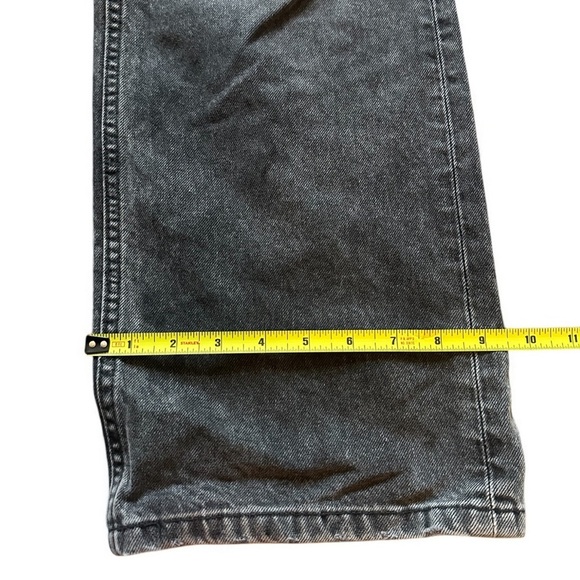 Zara TRF Mid Rise Wide Leg Jeans Black washed US 8 - Picture 12 of 12